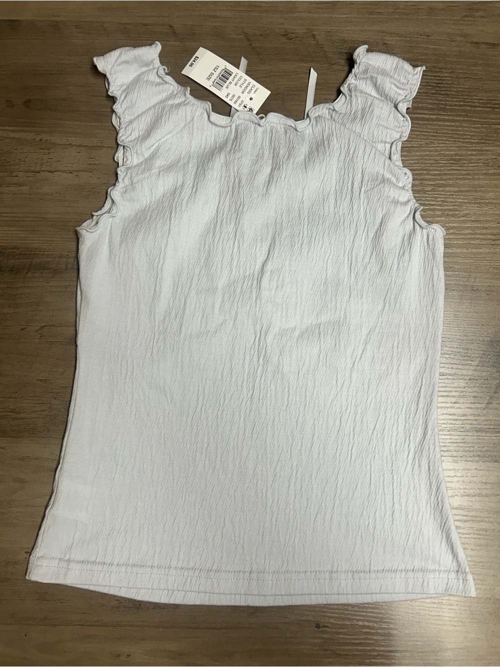 Light Blue Ruffle Tie-Front Tank Top by PacSun - Picture 5 of 7